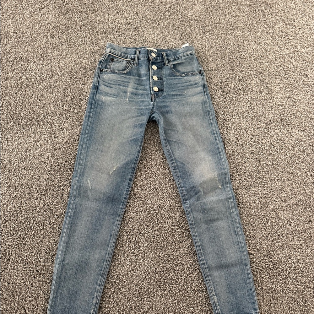 Moussy Light Blue Ankle Jeans
